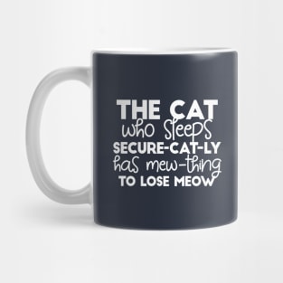 funny sleeping cat quotes II Mug